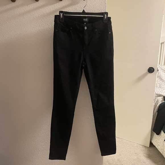 Paige Verdugo Ultra Skinny Black Jeans Denim Jeggings Size 28 - Picture 2 of 10